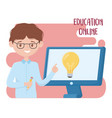 online education teacher teaching lesson vector image