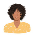 portrait a young handsome guy with afro vector image