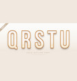 realistic gold metal font golden outline vector image
