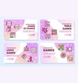 color line icon set table games vector image