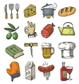 hand drawn kitchen vector image vector image
