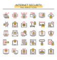internet security thin line and pixel perfect vector image