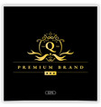 letter q golden logo premium elegant template eps vector image vector image