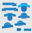 blue ribbon and banner with shadow vector image