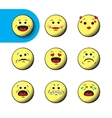 set of retro emoji emoticons vector image vector image