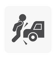 crash test icon vector image