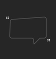 rectangle speech bubble with quotation marks vector image vector image