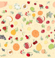 seamless fruit pattern vector image