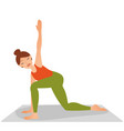 The girl is engaged in sports vector image The girl is engaged in sports