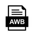 awb file document icon vector image