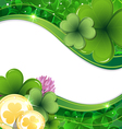 clover and coins vector image vector image
