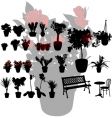 plant silhouettes vector image