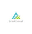 triangle initial business company logo vector image