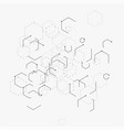 abstract with hexagons lines vector image