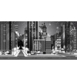 black and white landscape for game seamless vector image vector image