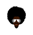 black man portrait with afro curly design vector image