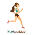 running girl isolated vector image