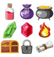 set of game elements vector image vector image