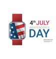 smart watch with united states flag american vector image vector image