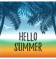 summer background with ocean and palms vector image vector image