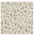 big collection of hand drawn flowers and leaves vector image