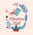 christmas card merry bright card vector image vector image