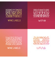 set of logo design elements and signs for wine vector image vector image