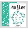 wedding romantic floral save the date invitation vector image