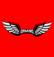 wings gaming logo vector image vector image
