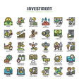 investment elements thin line and pixel perfect vector image