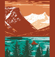 saint mary lake in glacier national park located vector image vector image