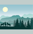 wolf wild animal vector image vector image
