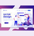 flat modern design of website template - ui design vector image vector image