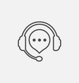 hotline support service with headphones icon vector image