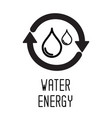 water drops with arrows around icon vector image vector image