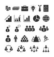 business icons set office finance vector image