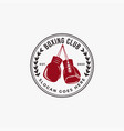 combat club log fighting boxing logo vector image vector image