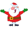 santa claus with open arms vector image