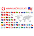 wavy worldwide national flags set vector image
