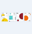 abstract brochure covers set in modern minimal vector image