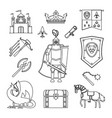 medieval ancient knight armor vector image