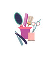professional hairdresser tools barber fashion vector image vector image