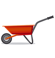 red wheelbarrow vector image vector image