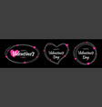 valentines day card set valentine banners vector image vector image
