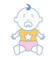 baby clothes crying vector image