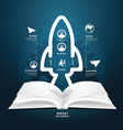 book diagram creative paper cut aerospace vector image vector image