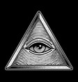 eye triangle one traditional tattoo vector image