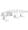 gas station rendering of 3d vector image