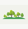 trees landscape cartoon vector image vector image