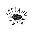 hand drawn ireland logo travel of republic vector image